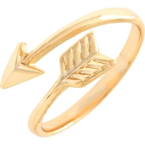 DARK DIAMOND-arrow ring in 925 Sterling Silver Rhodium plated or gold plated. Adjustable