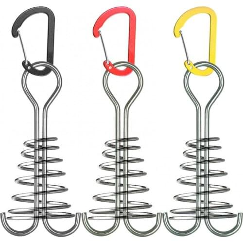 Outdoor Tent Buckle Fixing Side Camping Tent Rope Pallet with Carabiner Aluminum Buckle Hook Tent Accessories