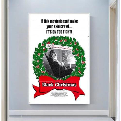 V0683 Black Christmas Vintage Classic Movie Wall Silk Cloth HD Poster Art Home Decoration Gift