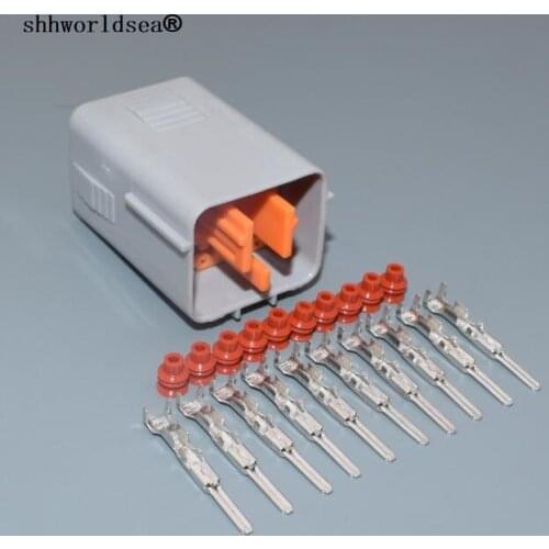 Worldgolden 2.0mm 10pin B-Series OBD2 Sealed 10 Position Male waterproof connector 6195-0167