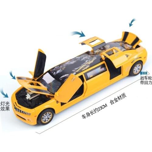 1/32 Extended Diecast Model 23Cm Car Boys'’Toy 6 Openable Doors W/Light And Sound Pull Back
