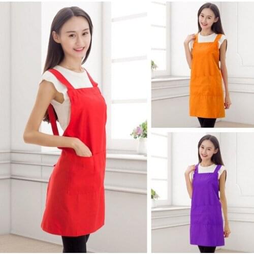 1PC 100% Cotton New Cooking Baking Aprons Kitchen Apron Restaurant Aprons For Women Home Sleeveless Apron LB 406