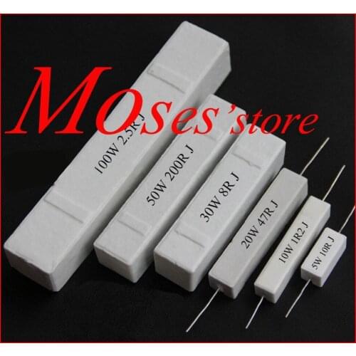 10w 18k ohm 18000 ohm +/- 5% 100% Original New Ceramic Composition Cement Power Horizontal Resistors (50pcs)