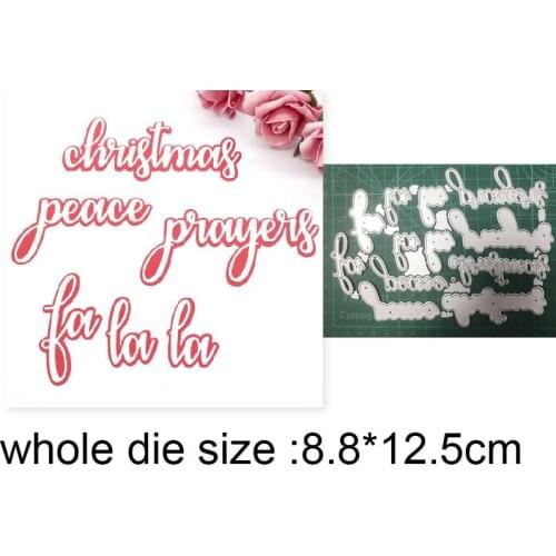 2021 new metal dies Christmas Greetings Words Cutting Dies Stencils dies for DIY Scrapbooking dies Embossing Die Cuts Craft dies