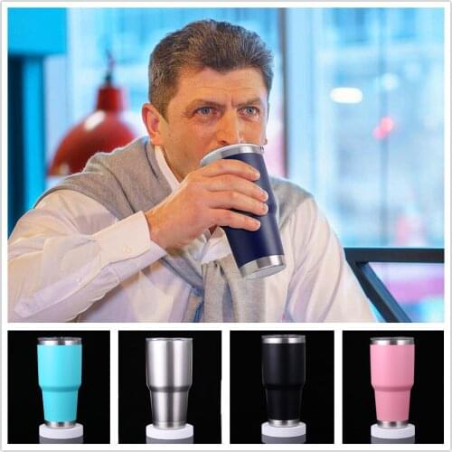 30oz Stainless Steel Travel Mug Coffee Cup Double Wall Vacuum Insulated Tumbler Ice And Hot Drink Household Office Use Cup