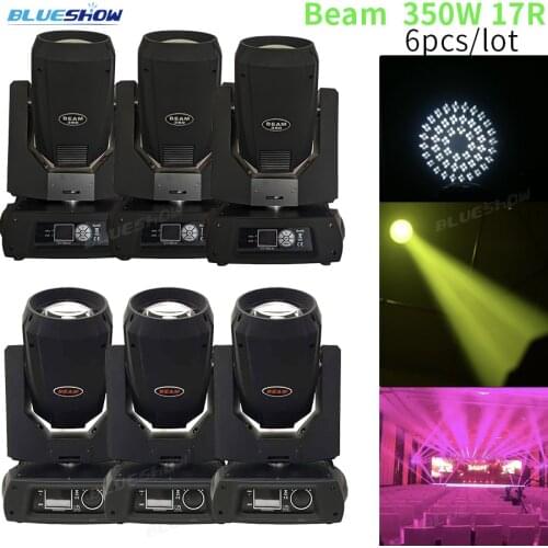 No tax 6pcs Lyre Beam 17R 350W Moving Head Beam Light Sharpy Beam 350W Move Head Gobo Stage Wash Beam Super Bright Dj Light