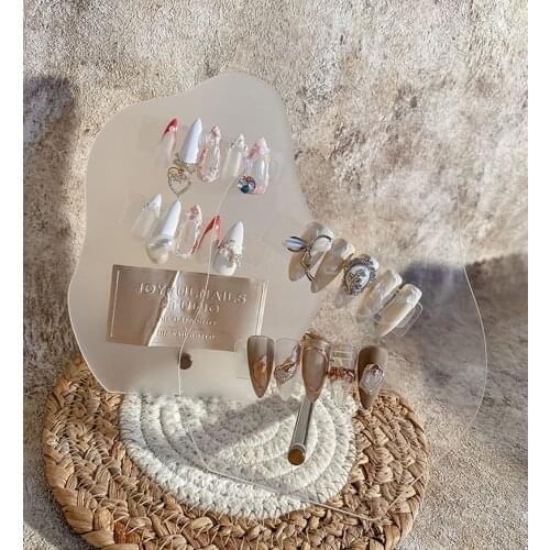 Irregular Shape Acrylic Nail Art Color Display Board Transparent Matte Nail Works Background props Nail Tools ネイルパーツ 네일