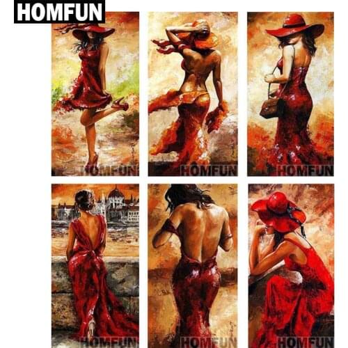 HOMFUN Full Square/Round Drill 5D DIY Diamond Painting "sexy woman picture" 3D Embroidery Cross Stitch 5D Home Decor Gift