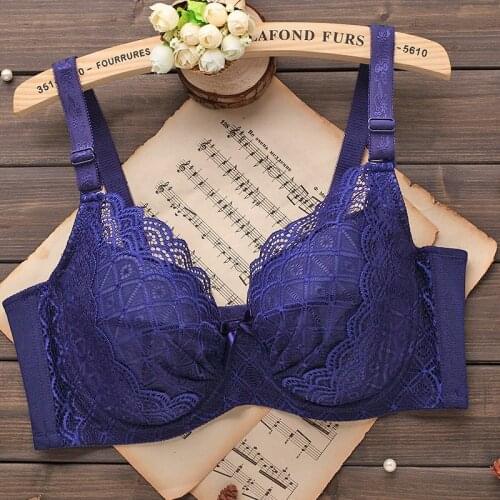 Women Bra Plus Size Sexy Lace Fashion Comfortable Bow Bralette Female Thin Full Cup Detachable Shoulder Strap Women Bra