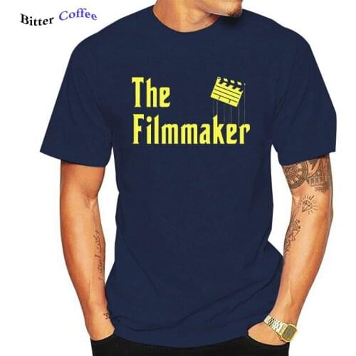 Funny Film Editor T Shirt Men O-Neck Short Sleeve Filmmaker Film Director Printed Funny Round Neck Cotton Mens T-Shirt Black