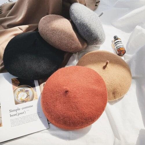 WeMe Classical Wool Beret Hats for Women Man Unisex Painter Hat Lovely Spring Winter Beret Caps