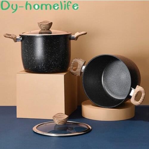 Japanese-style Creative Double-ear Aluminum Alloy Maifan Stone Stockpot Kitchen Home Open Flame Induction Cooker Stew Steamer