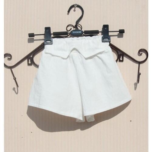 2020 Toddler Girls Summer Clothes Kids Shorts For Teen School Girl White Cotton Shorts Girls Loose Short Children Clothes 2T-16Y