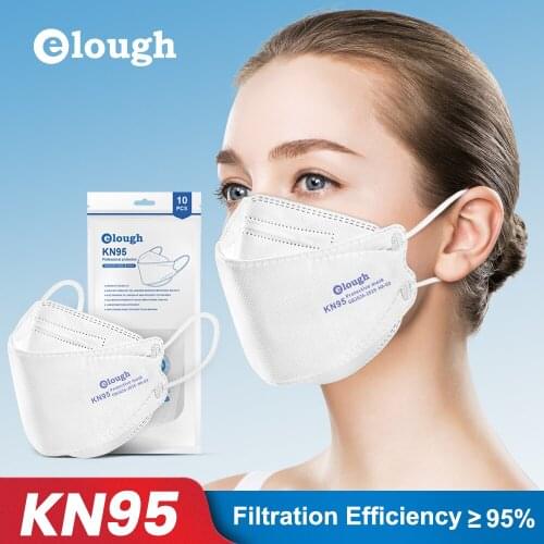 Elough 10-100PCS FFP2 masks kn95 Mascarillas FPP2 Approved Mask Filter FFP2MASK Adult Respirator Face Mask 5Layer Reusable FFP3