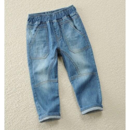 2019 spring and autumn new childrens clothing childrens boys jeans trousers in the big childrens pants