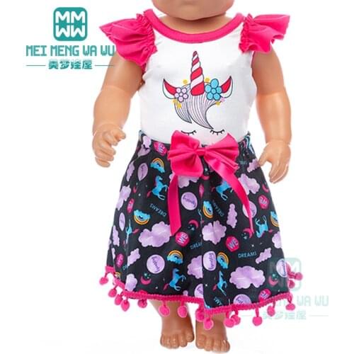 Clothes for doll fit 43cm baby toy new born doll and American doll OG girl Princess dress gift