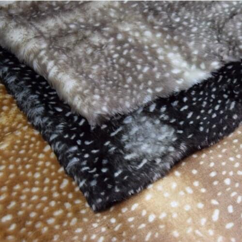 160*45cm Faux Fur Fabric Deer Point Print Plush Fabric Christmas Moose Velvet Deerskin Clothing Toy Material Short Hair Plush