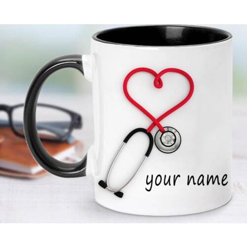 Nurses and Doctors Gift Mug Personalized Stethoscope Coffee Mugs a Funny and Unique Gift Mugs Printed on Both Sides