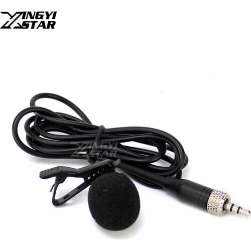 Professional Lapel Clip Tie on Lavalier Mic Condenser Microphone For Wireless System Bodypack Transmitter 3.5mm Stereo Lockable