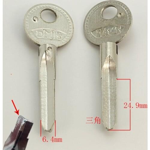 A169 partial triangle cross blank key