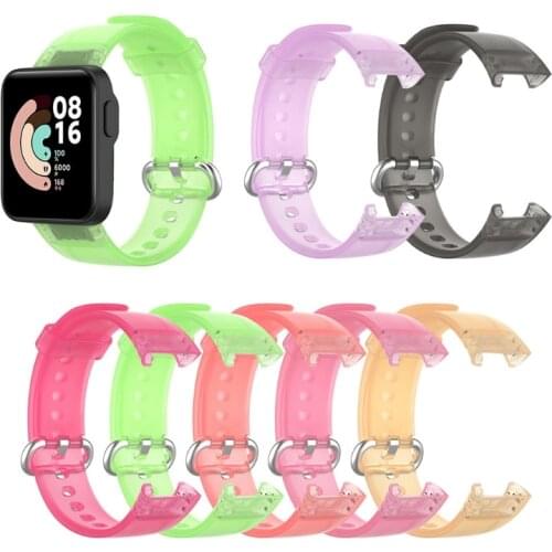 Silicone Watch Band Strap for Mi Watch Lite/Redmi Watch Original Transparent Sport WristBand Bracelet Replacement 21.5mm