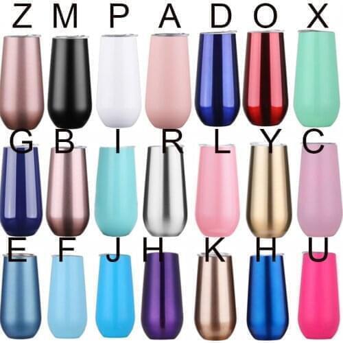 6oz Wine Tumbler Beer Cups Champagne Cola Mug Coffee Milk Stainless Steel Insulated Vacuum Glass Egg Shaped Cup Thermos Gifts