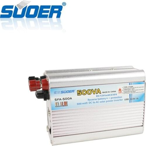 Suoer【 modified Sine Wave Inverter 】 modified Sine Wave Solar DC AC 12V 220V 500W Off Grid Inverter (SFA-500A