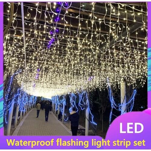 LED Ice Bar Lamp Outdoor Wall Washer Flash Lighting Chain Lamp pu bu deng Christmas Hotel Arranged Lighting Chain Led