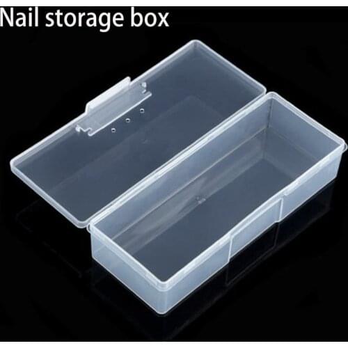 Transparent Nail Art Equipment Storage Box Display Boxes Organizer Case Buffer Grinding Files Plastic Nail Manicure Tool Storage