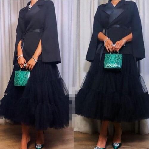 Black jupe femme Tulle Skirts Ankle Length Long Tiered Tulle Skirt Women To Party mujer faldas Female Maxi Tulle Skirt