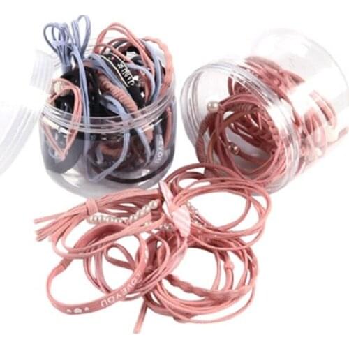 12 Pcs/set Women Hair Rope Pearl Weave Headband Girl Ponytail Holder High Elasticity Scrunchies Hair Accessories for Women Girls