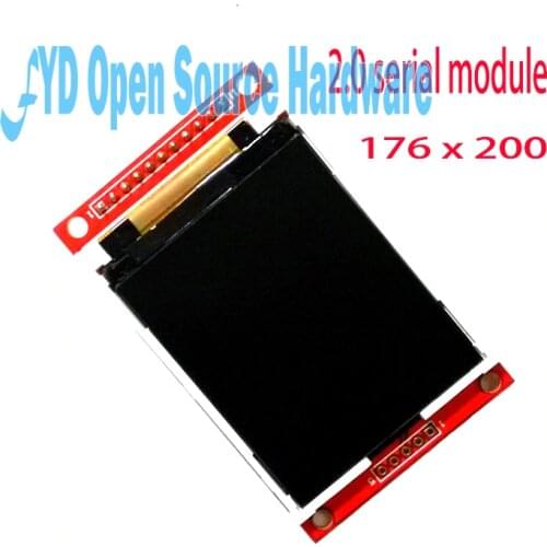 2.0 inch serial TFT SPI LCD screen color module only 4 IO 176*220