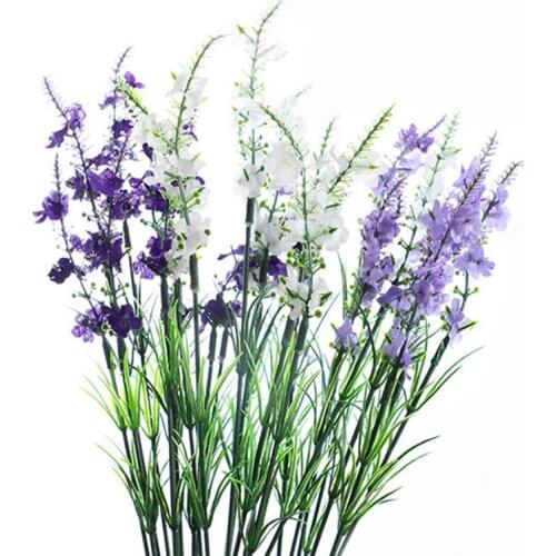 2 Bouquet Lavender Artificial Flowers High Quality Flower For Home Decor Grain Decorative Fake Plant Silk Flowers