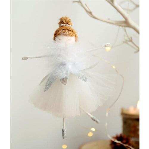 2PCS Xmas Ballerina Girls Doll Pendant Christmas Tree Ballerina Girl Decoration Christmas Tree Hanging Ornament
