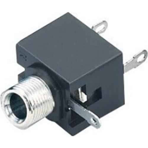 20pcs PJ-201 2.5mm Female Audio Connector 3 Pin DIP Headphone Jack Socket Mono Channel Without Nut