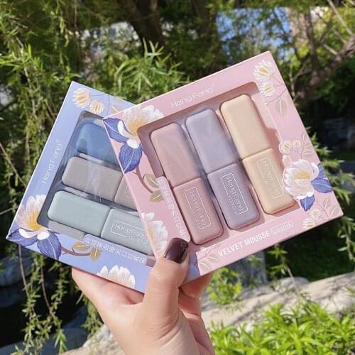 3PCS/LOT Sexy Matte Lipstick Lip Makeup Red Nude Matte Long Lasting Pigmented Waterproof Nutritious Velvet LipStick Lip Gloss