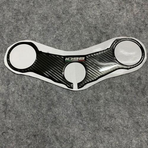 3D Carbon-look Top Triple Clamp Yoke Defender Case Top link sticker Samsung board decal for DUCATI 1098 1098S