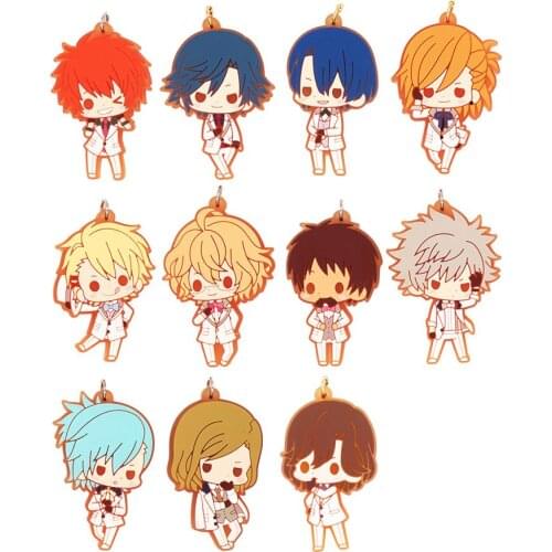 Uta no Prince Sama Anime Kurusu Syo Masato Ittoki Otoya Aijima Cecil Tokiya Natsuki White Suit Rubber Keychain