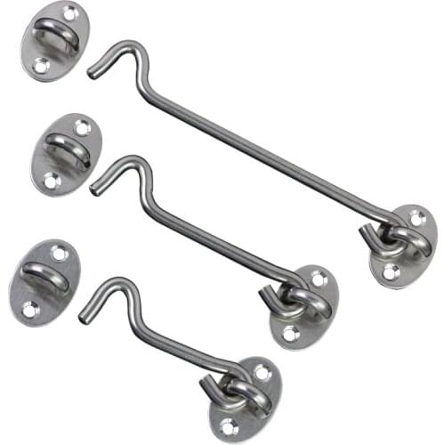 Antique Cabin Hook Eye Door Latch Swivel Window Latch Holder stainless steel hinge Support rod Stay wind bracing hardware