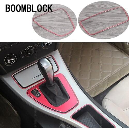 Aluminum Alloy Car Interior Stickers For BMW 3 Series BMW E90 E92 Center Console Gear Shift Frame Trim Frame Covers Accessories