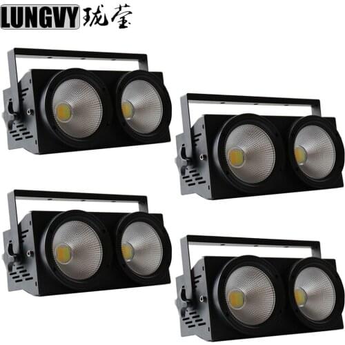 Free Shipping 4pcs/lot Flight Case 2x100W Warm White Color LED Audience Blinder Light Led Par Light