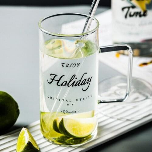 700ml Large Heat-resistant Borosilicate Glass Coffee Mug Tea Mug Cup Water Beer Glass Mug Coffee Cup Drink Mug Dinkware