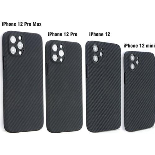 Aramid Fiber Back Cover for Apple Iphone 12 Pro Max Case 11 Protective Case Carbon Cases and Covers Bumper Official Design