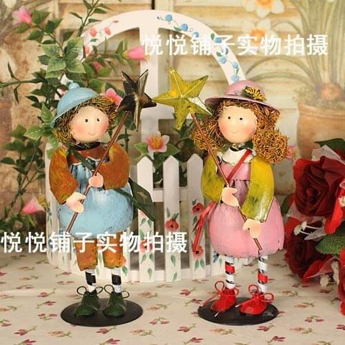 Handicrafts Pastoral style Home furnishings Decorations Tin dolls childhood five-pointed star