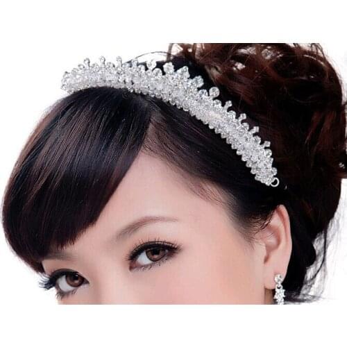 Elegant New Bridal Hair Accessories For Women Hairbands Wedding Crown Tiara Rhinestone Wedding Hair Jewelry Accessories