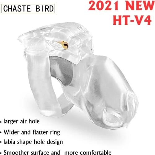 HT-V4 Set Bird penis lock restraint cock Cage Chastity Device Adjustment ring bundle slave BDSM bondage male sex toy for men
