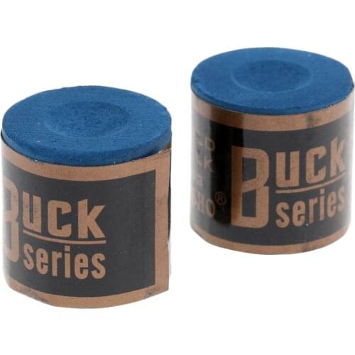 MagiDeal Durable 2.4cm Snooker Pool Cue Tip Table Billiard Chalk Accessory 2 Blocks Replacement Parts for Home Game Use Blue