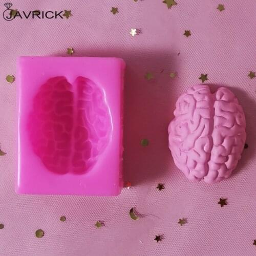 Handmade Creative Head Brains Silicone Resin Mold Cerebrum Epoxy Resin DIY Art Craft FondantMold Brains Art Craft Tools