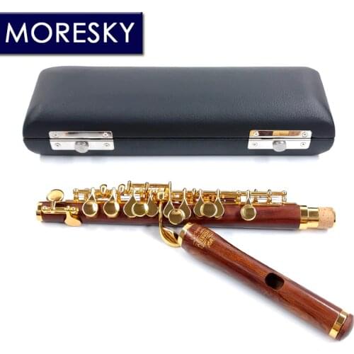 MORESKY red wood Piccolo C Key gold Plated keys redwooden Body Material MPC-161