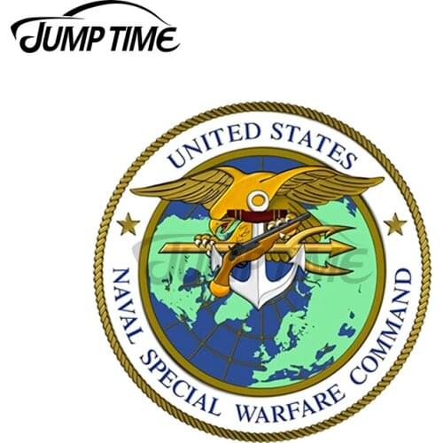 JumpTime 13 x13cm For US Naval Special Warfare Command Decal Windshield VAN Laptop Car Sticker Personality Refrigerator Graphics